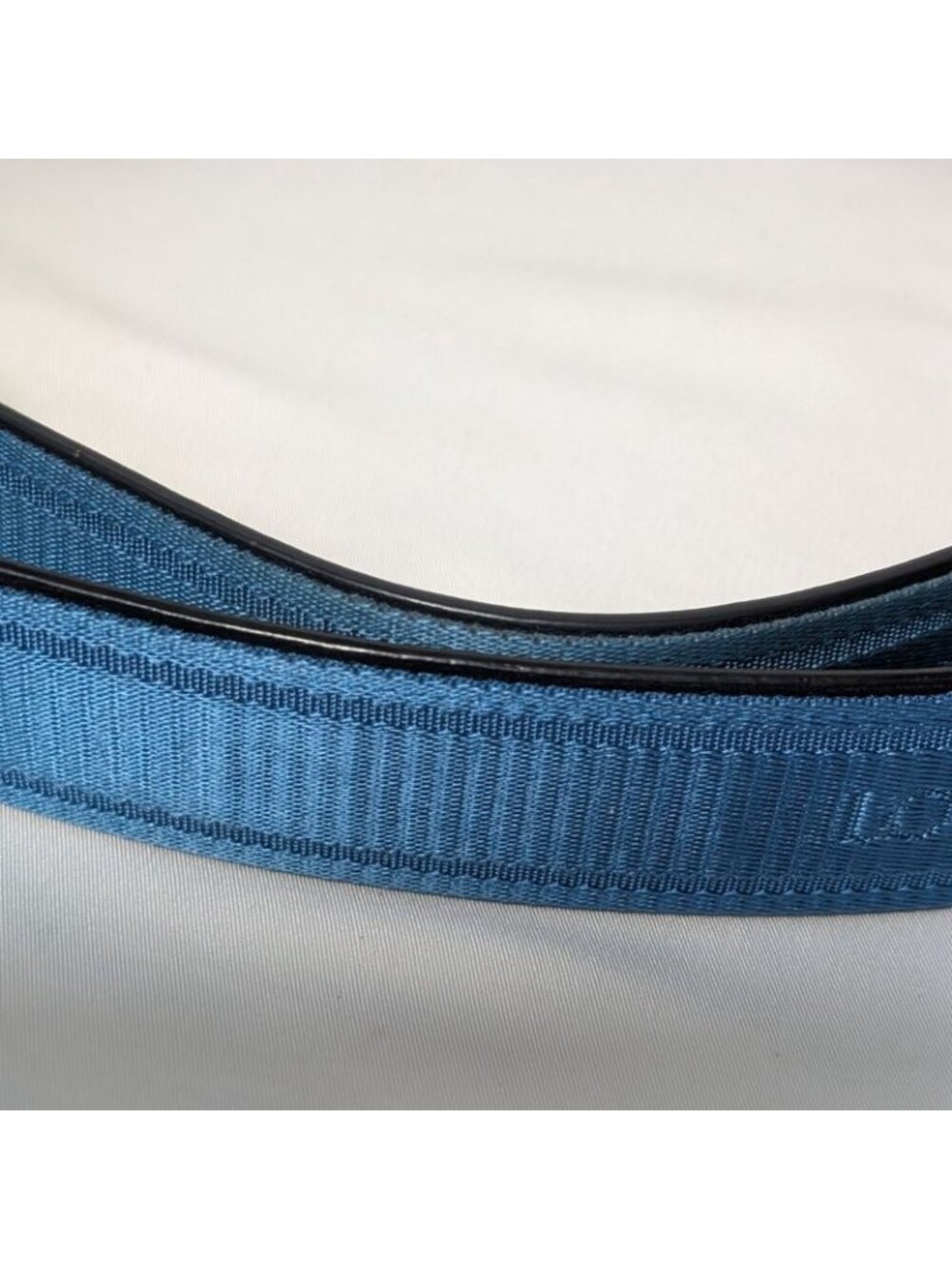 ★SOLD★ Louis Vuitton Ceinture Belt Logo Nylon Leather Blue - Picture 4 of 8